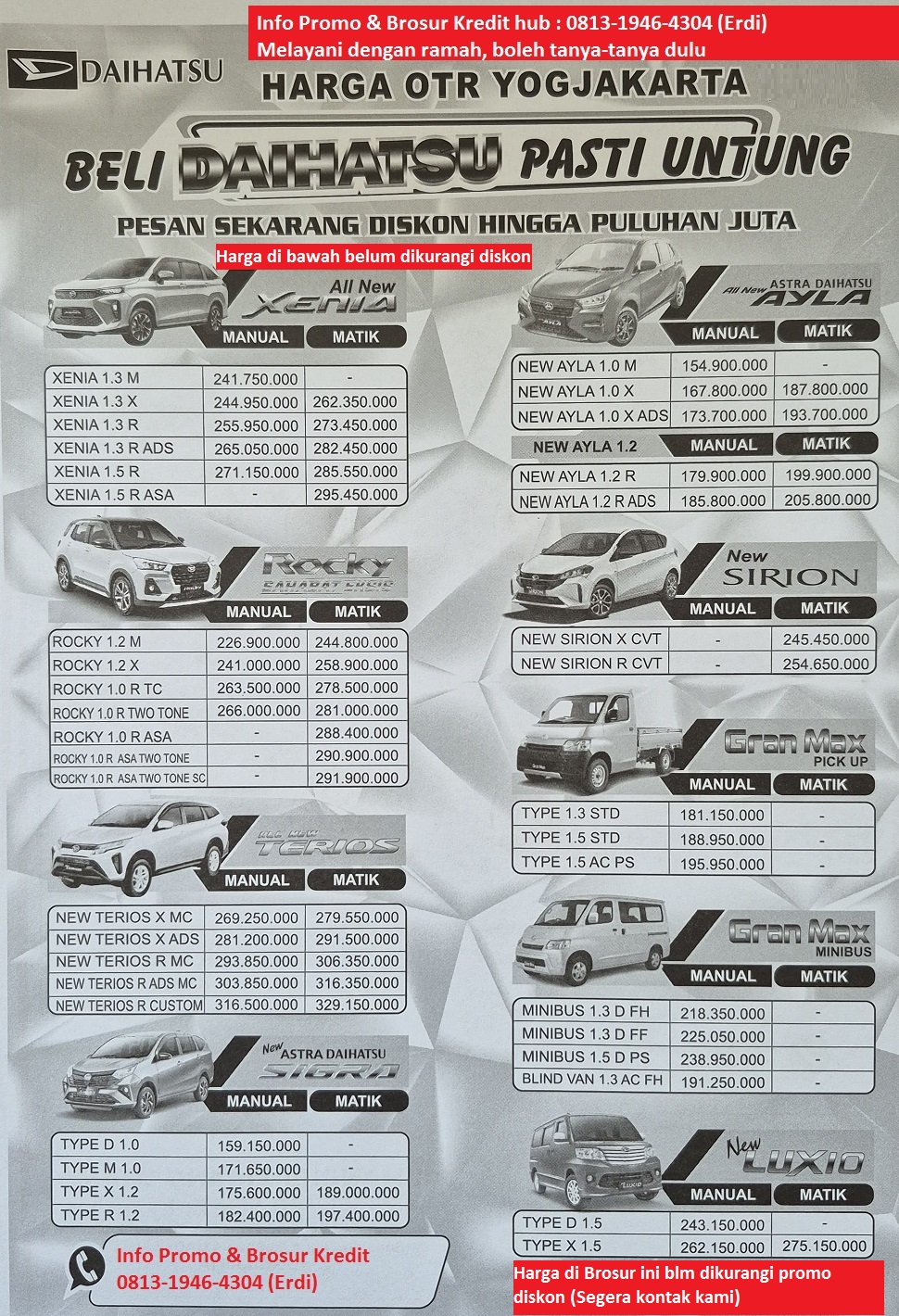 harga mobil daihatsu jogja 2026